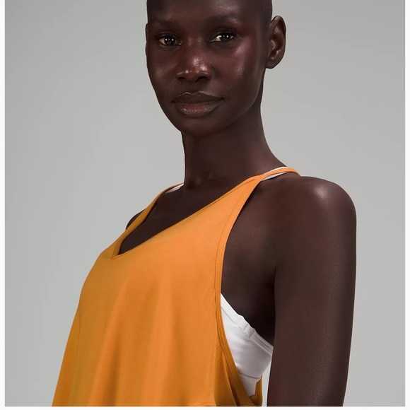 Lululemon Modal-Silk Yoga Tank Top Autumn Orange 6 NWT - Picture 3 of 7